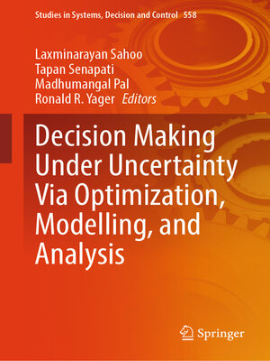 cover image of Decision Making Under Uncertainty Via Optimization, Modelling, and Analysis